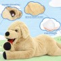 Peluche de labrador para entrenamiento sensorial, ideal para niños y festivales.