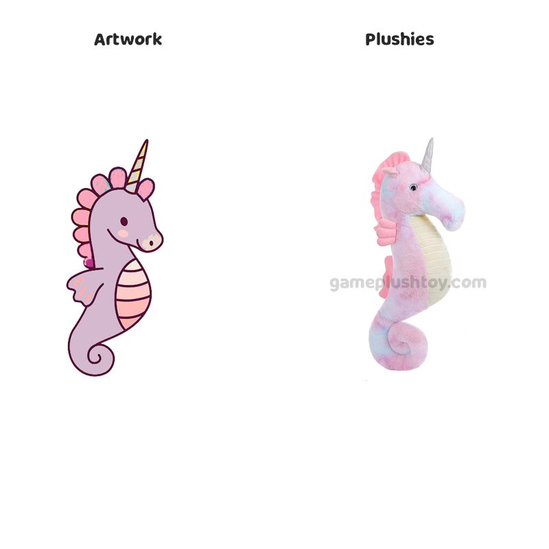 Large Seahorse Plush Toy Rainbow