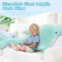 Peluche dauphin bleu ciel, douce et moelleuse, idéale pour décorer une fête sur le thème des animaux