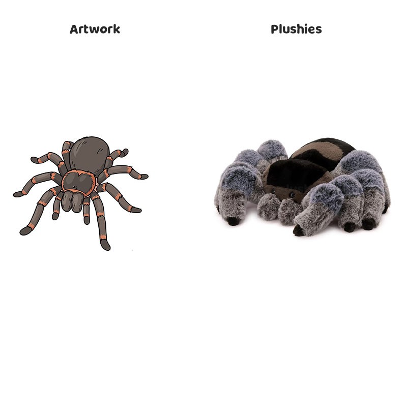 Giant Scary Plush Spider Family Toy