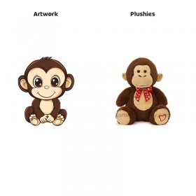 Long Plush Monkey Toy Cuddly Stuffed Doll