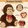 Langplüsch-Affen-Kuscheltier, Kuschelpuppe & Kinder-Weihnachtsgeschenk