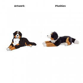 Berner Sennenhund Plüschtier, sicheres Design, schokoladenbraun, weiches Stofftier