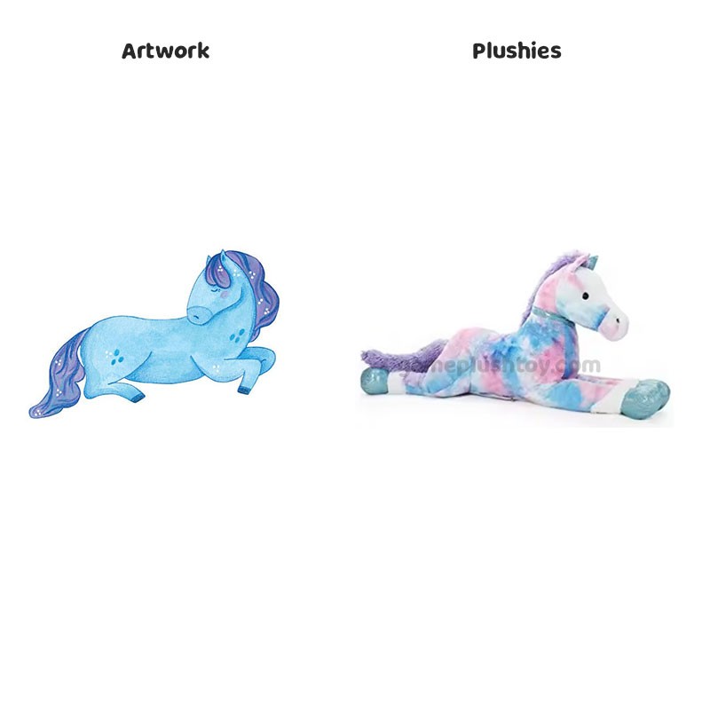 Blue Giant Horse Plush by toyard