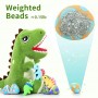 Juego de peluches de dinosaurio verde suave para padres e hijos, ideal para decoración del hogar y juguete educativo