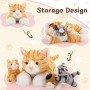 4-Piece Cute Yellow Mom & 3 Kittens Plush