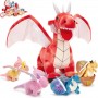 how to buy Large Dinosaur Plush 7pcs Set Mommy Dragon with 4 Baby