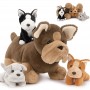 Weiches Stofftier Französische Bulldogge, weiches Stofftier, niedlicher flauschiger Hund, Geschenk für Kinder