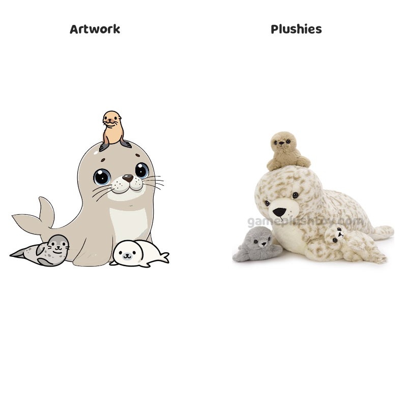 Sea Seal Plushie Family Set by Toyard