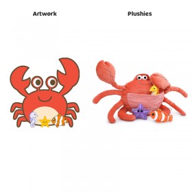 Extra Large Crab Plush Mother and Baby Sea Creature