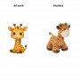 Beruhigendes Giraffen-Plüschtier, sensorisches Kuscheltier für Kleinkinder, Einschlafhilfe und Geschenk für Kinder