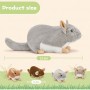 Kawaii Nager-Plüschtier OEM/ODM Individuelle Anpassung Ultraweiches Mutter-Baby-Chinchilla-Plüschtier