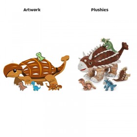 Ankylosaurus Plüschtier Premium Weiches Plüschtier Mutter & Baby Spielzeugset für Kleinkinder, Weihnachten