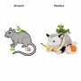 Realistic Opossum Plush Soft Magnetic Mouse