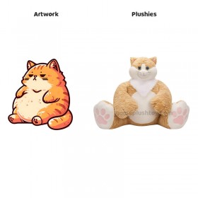 Riesiges, kuscheliges Plüschtier einer roten Katze mit hochwertiger Füllung für Zuhause