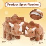 Brauner Triceratops Plüsch-Dinosaurier, ultraweiches Kuscheltier für Kinder, ideal für Abenteuer und Spielzimmer.