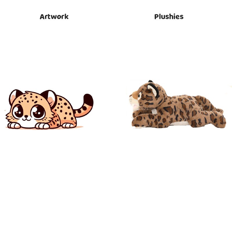 Magnetic Leopard Plush Toy Set