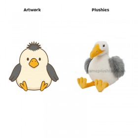 Plüschmöwe, niedliches Plüschtier mit Ozeanmotiv, ideales Geburtstagsgeschenk für Kinder und als Dekoration für Zuhause