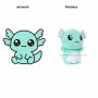Axolotl Plüschtier, Kawaii Plüsch, mexikanischer Salamander, Kuschelgeschenk für Babys und Kinderpartys