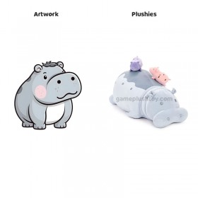 Peluche hippopotame magnétique pour enfants, compagnon câlin, décoration de chambre et cadeau d'anniversaire