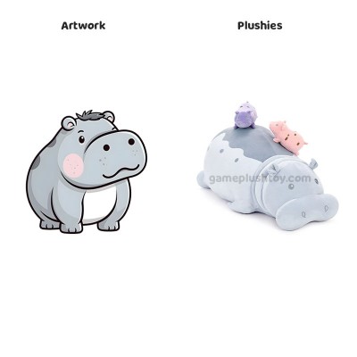 Magnetic Hippo Plush Toy