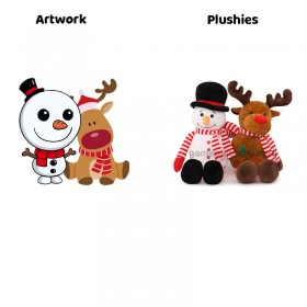 Holiday Stuffed Animal Toys 2-Pack Cute