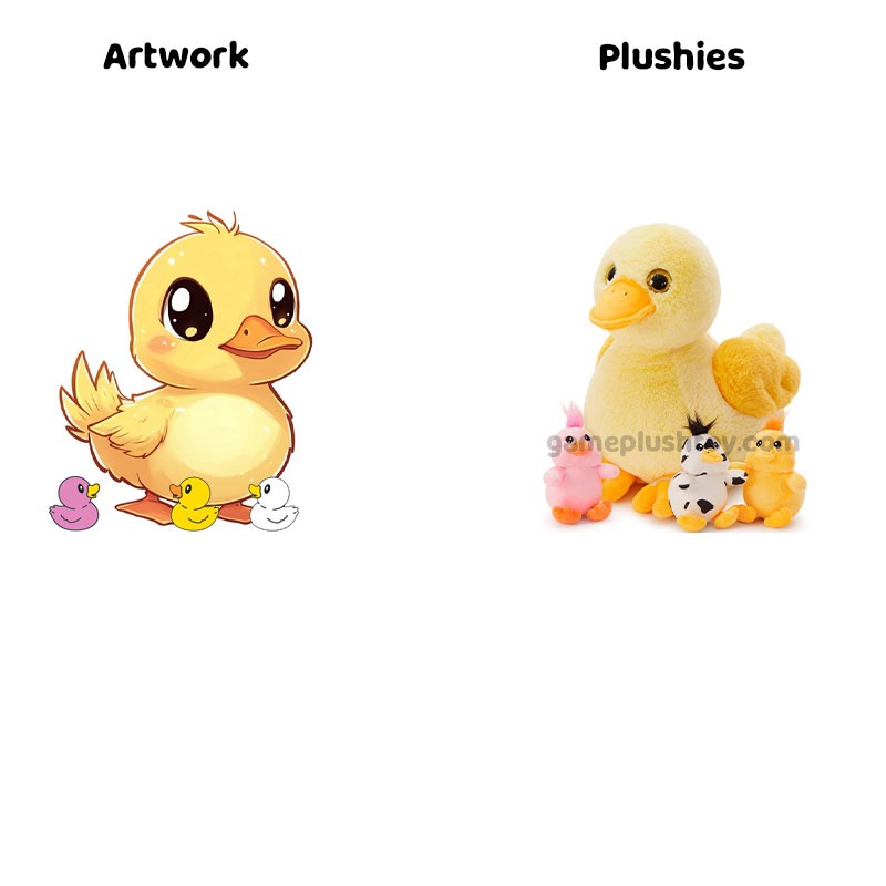 Duck Plush Toy Cute Mom & 3 Baby Set