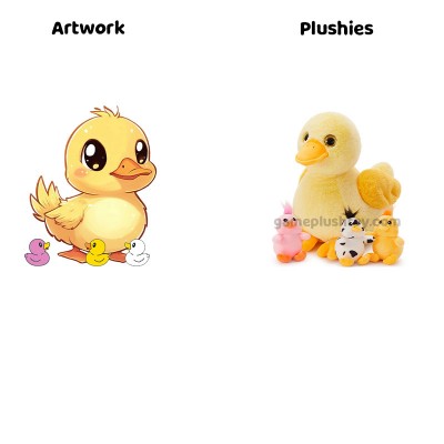 Duck Plush Toy Cute Mom & 3 Baby Set