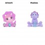 Anime Soft Toys 4Pcs Purple Triceratops
