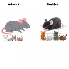 Peluche souris 5 pièces Rat Peluche 24 pouces Maman Souris Peluche avec 4 bébés how to get Mouse Stuffed Animal 5Pcs