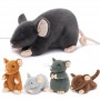 Maus-Plüschtier-Set, 5-teilig, Ratten-Plüschtier-Set, 61 cm große Mama-Maus-Plüschtier mit 4 Babys