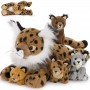 Lynx Plüschtier-Set, 5-teilig, 45 cm, braun, ideal als Geburtstagsgeschenk für Kinder