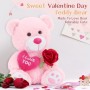 Teddybär-Plüschtier, niedliches rosa, weiches Stofftier, Valentinstagsgeschenk für Kinder und Erwachsene