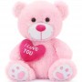 Teddybär-Plüschtier, niedliches rosa, weiches Stofftier, Valentinstagsgeschenk für Kinder und Erwachsene