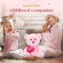 Teddybär-Plüschtier, niedliches rosa, weiches Stofftier, Valentinstagsgeschenk für Kinder und Erwachsene