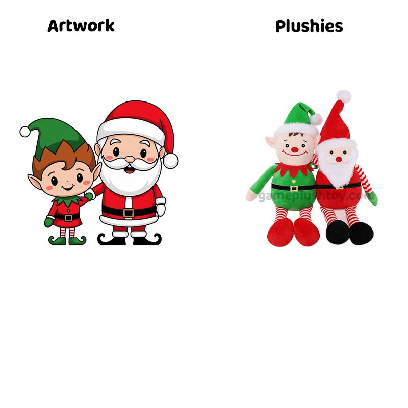 Santa Elf Plush Doll Soft Christmas Stuffed Toy