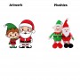Santa Elf Plush Doll Soft Christmas Stuffed Toy