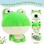 Individuell gestaltete Plüschtiere: 45 cm großer grüner Frosch mit 4 Kaulquappen (Großpackung)
