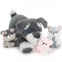 how to buy Schnauzer Dog Plush with 3 Baby Puppies
