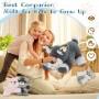 Schnauzer Dog Plush with 3 Baby Puppies
