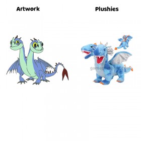 Plush Dragon Soft 2-Head with Wings for Valentine’s Day