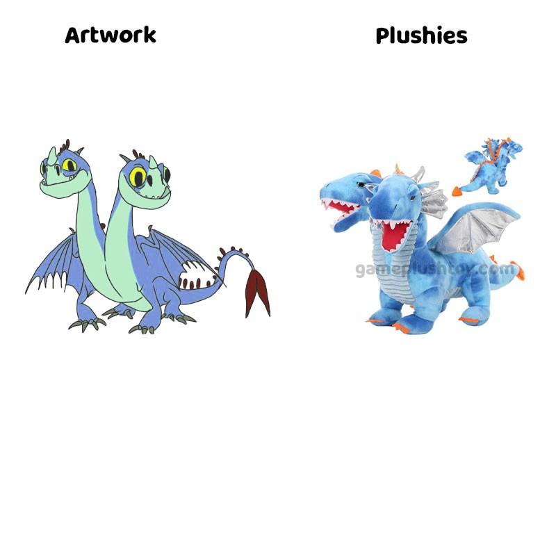 Plush Dragon Soft 2-Head with Wings for Valentine’s Day