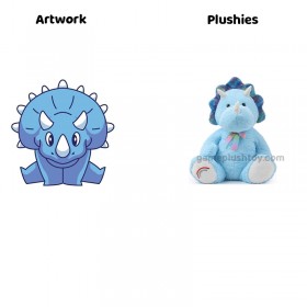 Plüschdinosaurier, 75 cm großer Triceratops, weiches Stofftier für Kinder