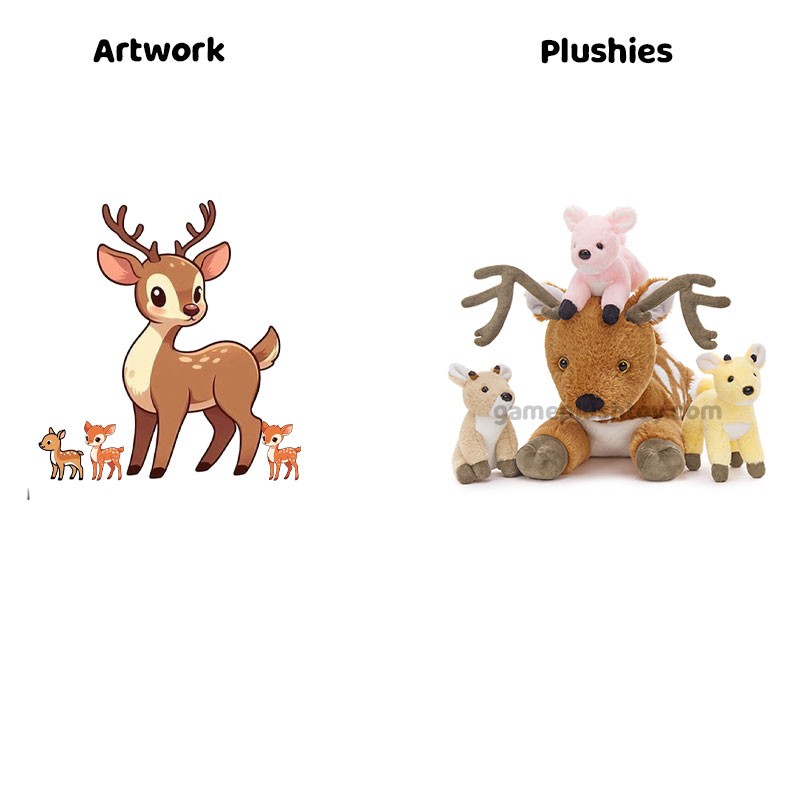 how to get Sika Deer Plush Toy Family Stuffed