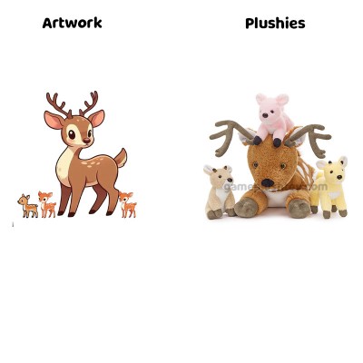 how to get Sika Deer Plush Toy Family Stuffed