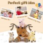 Sika Deer Plush Toy Family Stuffed
