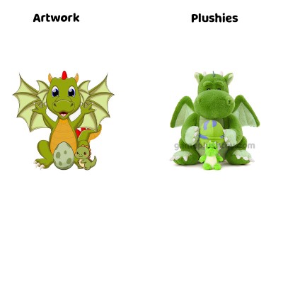 Green Dinosaur Plush Cotton Stuffed Animal