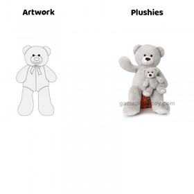 Grote teddybeer knuffeldier, zacht pluchen speelgoed in grijs voor kinderen, mama, baby, vriendin, Valentijns- en kerstcadeaus