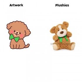 Aanpasbare grote, 24 inch bruine, pluchen puppyhond, knuffel voor kinderen, OEM-cadeau en stressverlichtende metgezel