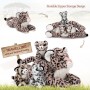 Sneeuwluipaard Pluche Set Zacht Knuffeldier Familie Cadeau, Vakantie Feestgunsten & Babyshower Cadeau